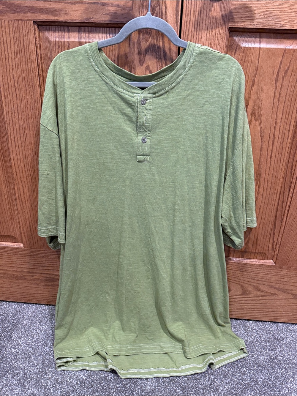 RedHead Olive Green Short-Sleeve Henley Shirt